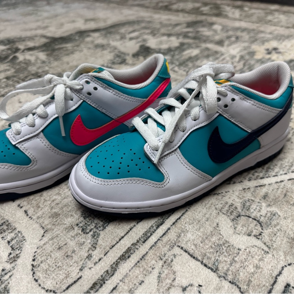 Nike Kids' Sneakers - White, Teal, and Pink